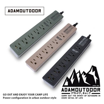 ADAMOUTDOOR｜家用款1切6 延長線1.8M (ADPW-W31618)