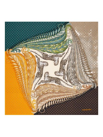 Salvatore Ferragamo Printed Silk Foulard