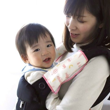 ORUNET 日本今治產 旅行字母背巾口水巾 - 粉紅色