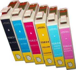 EPSON 82N【台灣耗材】EPSON相容墨水匣T0821/T0822/T0823/T0824/T0825/T0826(82N)單顆任選 適用Epson Stylus Color R270/R290/RX590/RX690/TX700W/TX800FW EPSON 82N