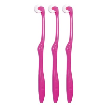 PLAQUE REMOVER KURUN 潔淨滾輪牙刷 直立式 粉色  1入  3支