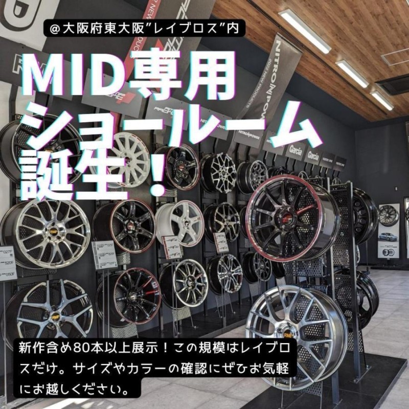 MID RMP 028F 18インチ 8J インセット42 5穴 PCD 114.3 ハイパーメタル 