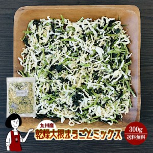 乾燥大根まるごとミックス 300g〔チャック付〕／九州産 乾燥野菜 大根 メール便 送料無料 チャック付 九州産 ミックス 国産 ボイル済み