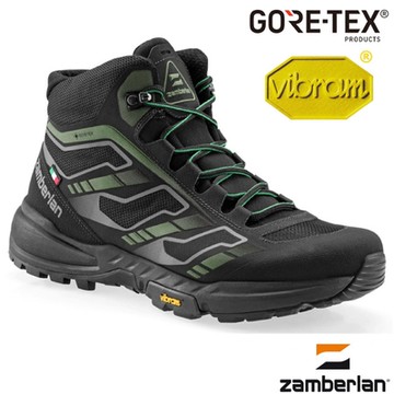 義大利 Zamberlan 男 ANABASIS MID GTX 輕量中筒防水透氣登山健行鞋(Vibram黃金大底)_深綠