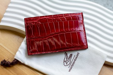手工頂級光面鱷魚皮卡片套