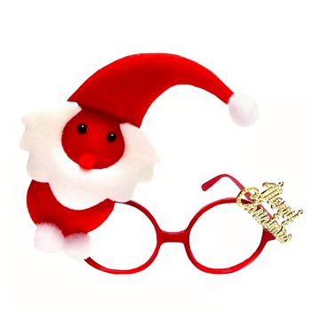 摩達客 耶誕派對造型眼鏡  紅白精靈小雪人  1個
