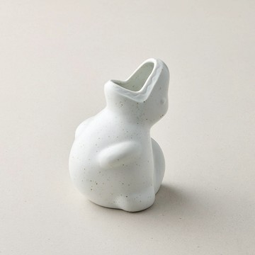 【有種創意】 - 日本美濃燒 - 江戶仰天大肚龍花瓶 - 白色