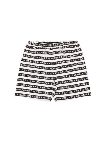 Logo Print Nylon Swim Shorts