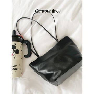 圖爾花園contourlines【小胖墩】質感羊皮極簡韓系上班通勤托特包