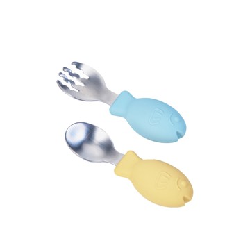 KOM 海洋系列316不鏽鋼叉子/湯匙 兒童餐具