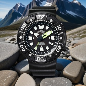CITIZEN 星辰 Promaster 光動能專業300米潛水錶 暑期質感選物 送禮首選-黑 BN0177-05E