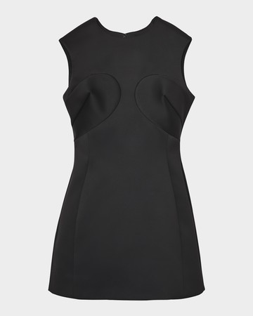 Seamed Up Satin Sleeveless Mini Dress