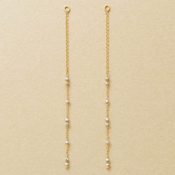 【Palette】 10K 雙色長墜飾 (白金/金)