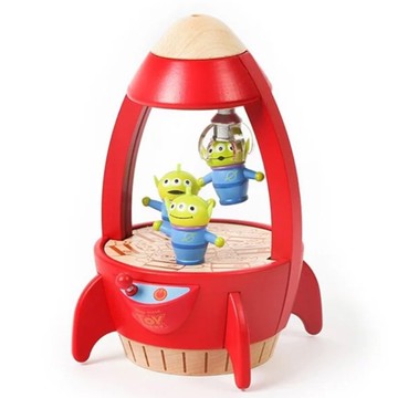 小禮堂 迪士尼 三眼怪 木製造型夜燈 火箭款 (質感木製傢飾) 4711717-308605