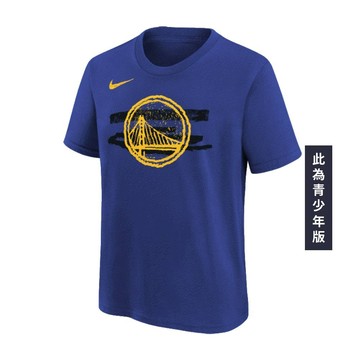 NIKE NBA 青少年 蠟筆圖樣 短袖上衣 勇士隊