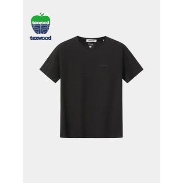 (免運)TEXWOOD蘋果男士T恤夏季休閑圓領涼感短袖中年排汗透氣速干棉體恤
