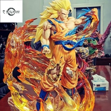 元氣招財 龍珠貝吉塔悟空佈羅利福袋神秘盒公仔公仔辦公室桌麵擺件可動人偶鵰像模型