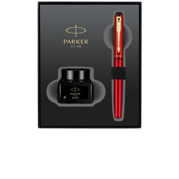 PARKER 派克 新威雅XL 特別版鋼筆 龍筆墨水禮盒組 F尖 紅