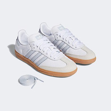 Adidas Samba OG W IE0877 女 休閒鞋 經典 德訓鞋 復古 生膠底 雲白 光暈藍