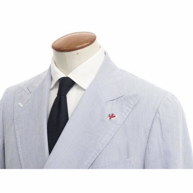 上品なスタイル ISAIA イザイア ダブル セットアップ スーツ チェック