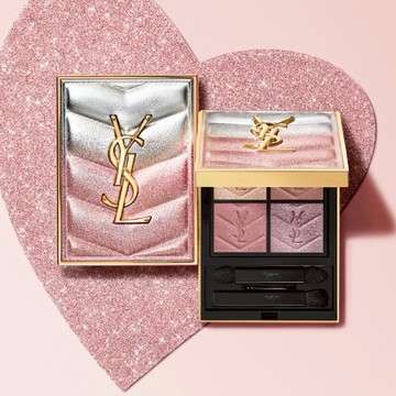 🔜快速出貨【YSL】獨家首賣⚡粉銀燦光限定💖時尚4色眼影盤 126 奢耀粉銀｜顯色飽和 輕盈貼膚｜生日禮物｜情人節限定彩妝