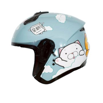 SOL SOXP SO-XP 安全帽 白爛貓 冰湖青 半罩 3/4罩加長鏡片 輕量化 內藏墨鏡 雙D扣 雙層鏡