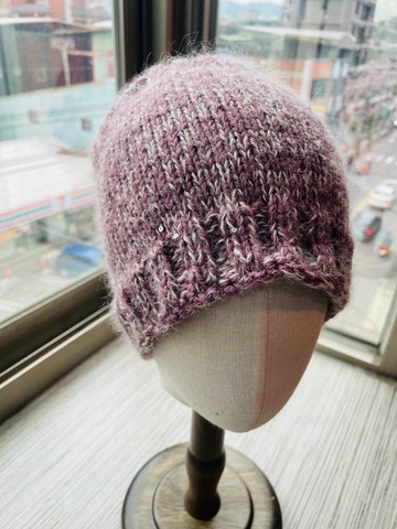 革物製織 丨美麗諾羊毛脖圍兩用毛帽_紫之二菖蒲