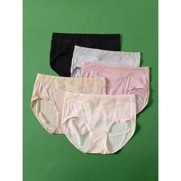 100%桑蠶絲真絲內褲女夏季薄款舒適透氣蠶絲襠中腰大碼女士平角褲