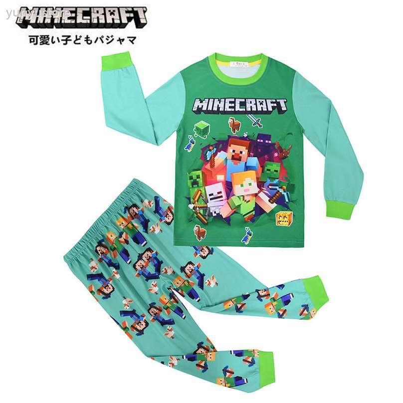 子供服 パジャマ 上下セット マイクラ クリーパー ジャージ 総柄 モザイク 長袖 MINECRAFT マインクラフト 長袖パジャマ パジャマ 透気性  通販 LINEポイント最大0.5%GET LINEショッピング