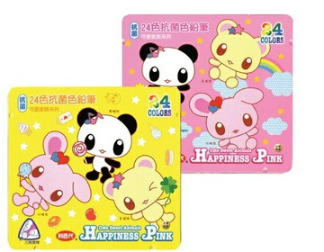 利百代 CC-074 可愛家族 抗菌三角色鉛筆 (鐵盒) (24色)【APP滿額下單10%點數(單一帳號最高1000點)】4/30止