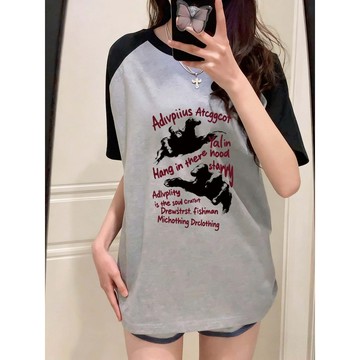 【PRPN】100%純棉 女生衣服 美式短袖 寬鬆上衣 學生黨衣服 顯瘦穿搭 夏季上衣