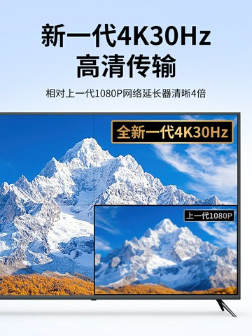 {新品上市}優聯hdmi網線延長器KVM網絡傳輸器帶USB鍵鼠高清4K多收傳輸200米監控錄像機電腦筆記本主機音視頻傳輸放大器