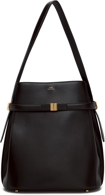 TOTEME 黑色 Belted Leather Bucket 单肩包