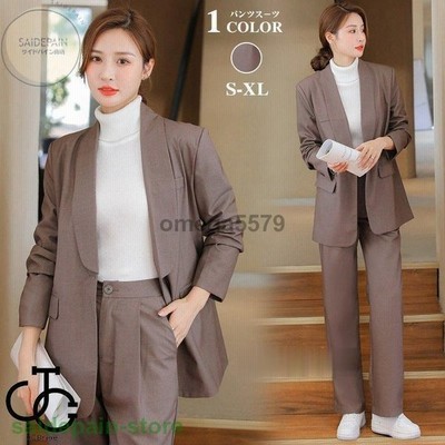 スーツ パンツスーツ カジュアル セットアップ レディース 2点セット 入学式 入園式 ママ 母 おしゃれ 卒業式 卒園式 上下セット フォーマル 通勤 仕事 通販 Lineポイント最大get Lineショッピング