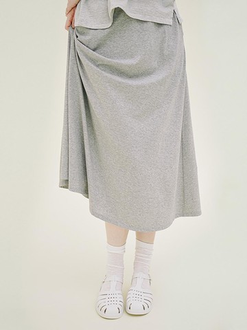 Jersey Cotton Skirt [Grey] (242401SGR)
