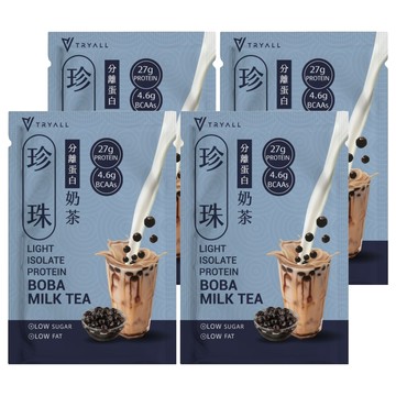 TRYALL Essential Light 分離乳清蛋白 珍珠奶茶  35g  4個
