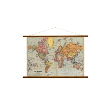 復古海報掛軸組_地圖系列(多款) 世界地圖4