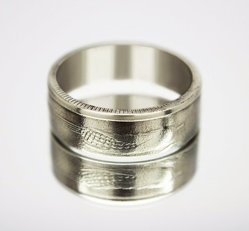 哥倫比亞硬幣戒指 1 比索 1977 年男士硬幣戒指 女士硬幣戒指