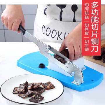 切阿膠糕刀家用小型阿膠糕切片機菜刀雙把刀阿膠糕分條刀切牛軋糖