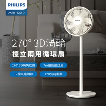 PHILIPS 270度3D渦輪循環扇ACR3142SFD