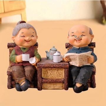 創意擺件家居裝飾品客廳酒柜電視柜老人生日禮物結婚紀念日小擺設