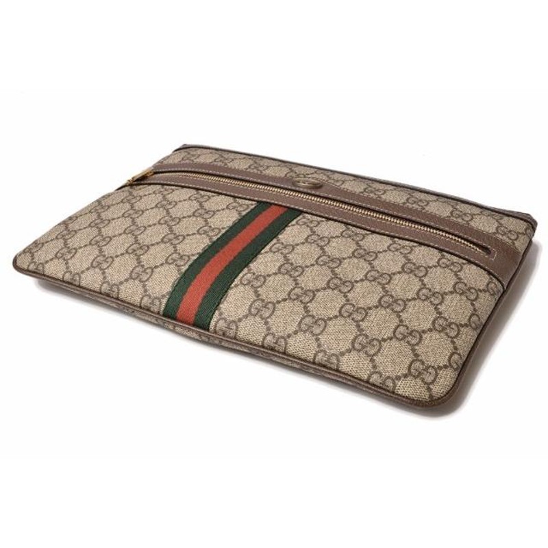 グッチ クラッチバッグ/クラッチポーチ GUCCI GGスプリーム ブラウン/ベージュ ウェブライン 517551 アウトレット |  LINEブランドカタログ