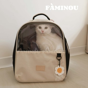 FÀMINOU．🇰🇷Parisdog寵物雙肩背包 韓國品牌 貓用狗用 韓國代購 寵物外出包 貓咪背包 寵物背包 太空包