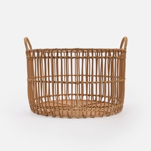 艾禮思手工編織直條紋收納籃Ｍ