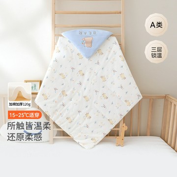 嬰兒包被120g夾棉抱被棉秋冬新生寶寶純棉外出包巾加厚包裹小被子鑫弘-萌寶童裝可開發票