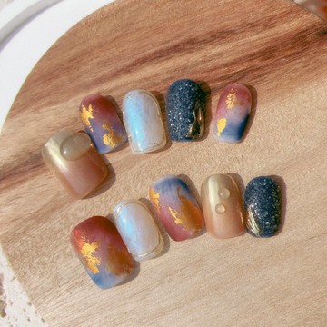 滿園春色 手工美甲 手繪穿戴甲 Nail arts/Press on nails