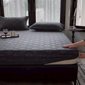 隔日到貨 水洗棉床包 雙人床包 涼感床包 30CM加高圍布 床單雙人 裸睡親膚 單人/加大床包 鬆緊帶包裹 防螨防滑床包