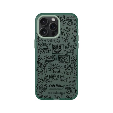 iPhone 15 Pro Max Clear 憂墨綠 - Keith Haring - Line Art
