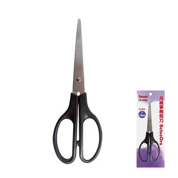 【Tomato】高級事務用 FR-178A 剪刀 黑 12支 /盒 33131