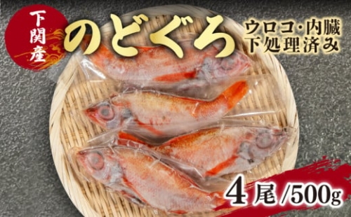 のどぐろ 中 サイズ 4尾 高級 魚 鮮魚 冷凍 アカムツ 下処理 済 下関